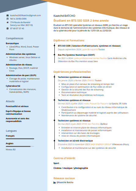Mon CV
